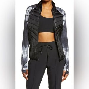 ZELLA Seamless Hybrid Black, White and Gray Tie Dye Jacket Size Medium